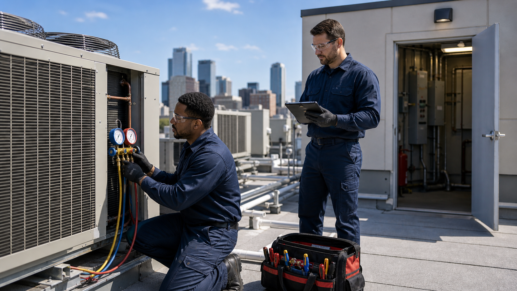 Commercial HVAC and refrigeration equipment service